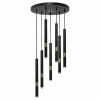MILAGRO Lampa wisząca MONZA BLACK / GOLD 7xG9 8W
