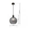 MILAGRO MLP65300 OMEGA BLACK LAMPA WISZĄCA CZARNO ZŁOTA GRAFITOWY KLOSZ KULA