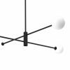 MILAGRO LAMPA MLP8418 DORI LAMPA WISZĄCA CZARNA NOWOCZESNA KLOSZE KULE BIAŁE