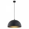 LAMPA WISZĄCA CZARNO ZŁOTA CZARNA ZE ZŁOTYM ŚRODKIEM METALOWA KOPUŁA DO KUCHNI NAD STÓŁ ARGON BONITA ARGON BONITA 8242