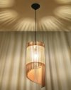 Lampa wisząca ALEXIA naturalne drewno nowoczesna sufitowa E27 LED SOLLUX LIGHTING