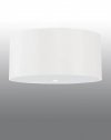 Plafon OTTO 50 biała tkanina, szkło, stal nowoczesna okrągła lampa sufitowa E27 LED SOLLUX LIGHTING