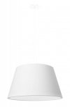Żyrandol CONO 45 biały abażur tkanina, PCV, stal nowoczesna lampa wisząca sufitowa E27 LED SOLLUX LIGHTING