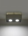 Plafon MONO 2 biały czarny lampa sufitowa stalowa prostokąt nowoczesna Gu10 LED SOLLUX LIGHTING