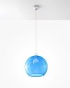 Lampa wisząca BALL błękitna kula loft szkło E27 LED SOLLUX LIGHTING