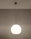 Lampa wisząca BALL biały kula loft szkło E27 LED SOLLUX LIGHTING