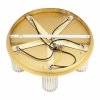LAMPA SUFITOWA PLAFON ZŁOTY MOSIĄDZ SZCZOTKOWANY 45CM ZE SZKLANYMI KLOSZAMI W STYLU GLAMOUR DO SALONU SYPIALNI KUCHNI HAMPTON 2178