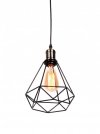 LUMINA DECO LAMPA WISZĄCA INDUSTRIALNA LOFT CZARNA COBI