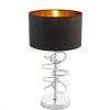 LUMINA DECO GLAMOUR LAMPA NOCNA CZARNO-CHROMOWANA MILARI