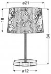 AROSA LAMPKA 1X40W E14 RÓŻOWY