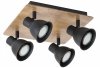 LAMPA PLAFON SPOT INDUSTRIALNY CZARNY Z DREWNEM RABALUX 5905 MAC