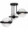 Lampa wisząca ze szklanymi kloszami - RING 2340/3/B LIGHT HOME