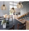 Lampa wisząca nowoczesna - SPIDER TIMBER 2360/3 LIGHT HOME
