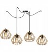 Lampa wisząca nowoczesna - SPIDER TIMBER 2360/4 LIGHT HOME