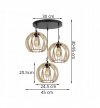 Lampa wisząca nowoczesna - TIMBER 2361/3/OW LIGHT HOME