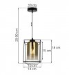 Lampa 1-płomienna LOFT  - HELLA CAGE 2365/1/Z