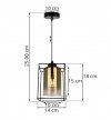 Lampa 1-płomienna LOFT  - HELLA CAGE 2365/1/Z LIGHT HOME