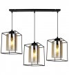 Lampa wisząca ze szklanymi kloszami - HELLA CAGE 2366/3/M LIGHT HOME