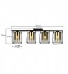Lampa sufitowa ze szklanymi kloszami - HELLA CAGE 2365/4/Z LIGHT HOME