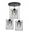 Lampa wisząca ze szklanymi kloszami - HELLA CAGE 2365/3/OW/G LIGHT HOME