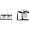 Lampa wisząca nowoczesna - CRYSTAL CAGE 2370/2/CH LIGHT HOME