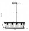 Lampa wisząca ze szklanymi kloszami - HAGA CAGE 2370/4/B LIGHT HOME