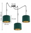 Lampa wisząca z abażurami - SPIDER MEDIOLAN 2360/3 LIGHT HOME
