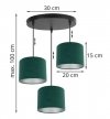 Lampa abażur materiałowa - MEDIOLAN 2360/3OW/C LIGHT HOME
