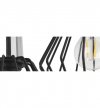 Lampa wisząca zwis, druciany czarny klosz metalowy 18 cm ze srebrnym, chromowanym wykończeniem, podsufitka 8 cm, E27 LIGHT HOME