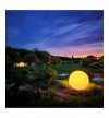 Lampa ogrodowa GLOBO, biała kula, stojąca, latarnia dekoracyjna LED, 60cm