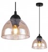 Lampa wisząca VENICE, pojedyncza, szklany miodowy klosz loft, dekoracyjna półkula