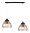 Lampa wisząca VENICE, sufitowa, podwójny żyrandol do kuchni, salonu, jadalni, szklane klosze