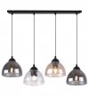 Lampa wisząca VENICE, sufitowa, czarna listwa loft do jadalni, kuchni, salonu, kolorowa, szklana