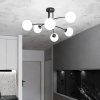 LAMPA WISZĄCA NOWOCZESNA KULE BIAŁE EMIBIG PREGOS 6 BLACK