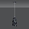 LAMPA WISZĄCA DEKORACYJNA NAD STÓŁ SPIRALA EMIBIG SAGA 1 BLACK