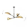 LAMPA WISZĄCA DEKORACYJNA DO SALONU SYPIALNI EMIBIG LOTUS 4 BLACK/RATTAN