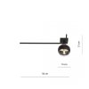 LAMPA SUFITOWA PLAFON CZARNY KLOSZ KULA EMIBIG IMAGO 1F BLACK/STRIPE