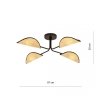 LAMPA SUFITOWA DO POKOJU SYPIALNI DEKORACYJNA EMIBIG GOMEZ 4 RATTAN