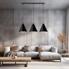LAMPA WISZĄCA METALOWA CZARNA NAD STÓŁ DO JADALNI KUCHNI NAD WYSPĘ EMIBIG REBEL 3 BLACK/GOLD oprawa oświetleniowa
