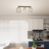 LAMPA SUFITOWA PLAFON CZARNY DRUCIANY NEST 3 BL GOLD oprawa oświetleniowa