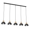 LAMPA WISZĄCA CZARNA NOWOCZESNA NAD STÓŁ EMIBIG SECO 5 BL oprawa oświetleniowa