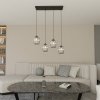 LAMPA WISZĄCA SZKLANA NOWOCZESNA EMIBIG VERDI 4 BL GRAFIT oprawa oświetleniowa