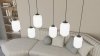 LAMPA WISZĄCA SZKLANA NOWOCZESNA EMIBIG VERDI 3 BL PREM OPAL oprawa oświetleniowa