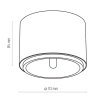 TK LIGHTING MORIS WHITE LAMPA SUFITOWA 1 PŁ