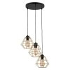 TK LIGHTING DIAMOND GOLD 4451 LAMPA WISZĄCA NA KOLE POTRÓJNA CZARNO ZŁOTA DRUCIANA