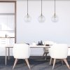 TK LIGHTING DEVON 4587 LAMPA WISZĄCA NA LISTWIE CZARNO ZŁOTA KLOSZE KULE PRZEŹROCZYSTE