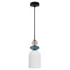 LAMPA WISZĄCA SZKLANA KOLOROWA BIAŁA NAD STÓŁ DO SALONU KUCHNI JADALNI  LIGHT PRESTIGE TROPEA LP-2004/1P M WH