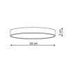 PLAFON CZARNY OKRĄGŁY 60CM DUŻY BARWA CIEPŁA 3000K  45W LIGHT PRESTIGE RAPIDO LP-433/1C 3L BK