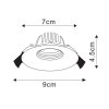 Oczko podtynkowe Orion 1xLED biała LP-4434/1RS WH