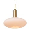 LAMPA WISZĄCA SZKLANA CZARNO ZŁOTA DO SALPNU JADALNI LUCIDE SINGALA 25413/01/02